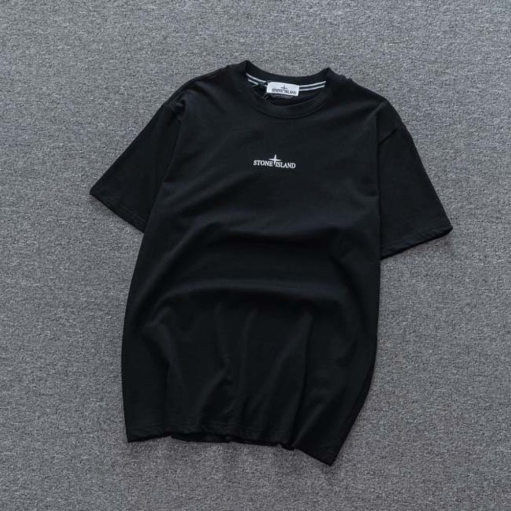 Stone Island Iinstitutional One Print Black T-Shirt